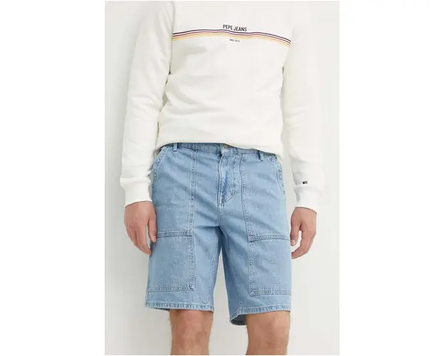 Pepe Jeans pantaloni scurti jeans RELAXED SHORT UTILITY barbati, PM801109
