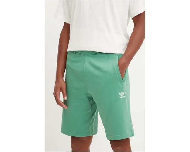 adidas Originals pantaloni scurti din bumbac culoarea verde, IY8519