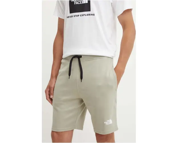 The North Face pantaloni scurti din bumbac Graphic Short Light culoarea gri, NF0A3S4F1I41