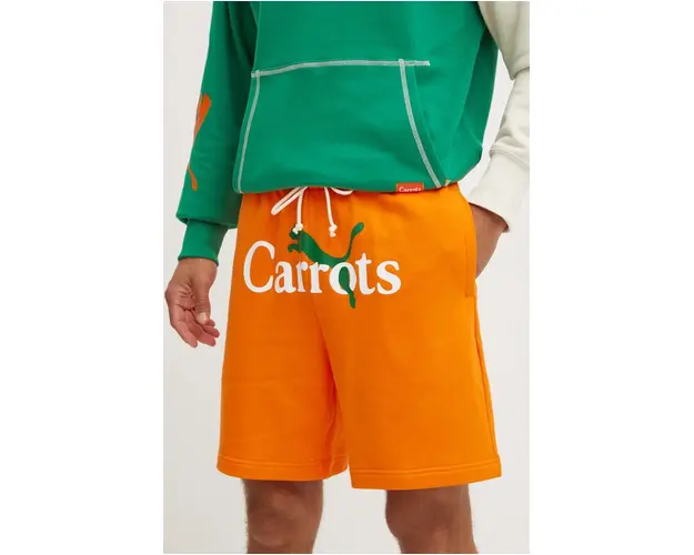 Puma pantaloni scurti PUMA X CARROTS Shorts barbati, culoarea portocaliu, 627447