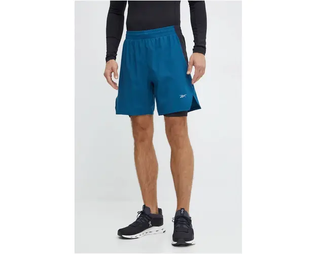 Reebok pantaloni scurti de alergare culoarea turcoaz, 100206010