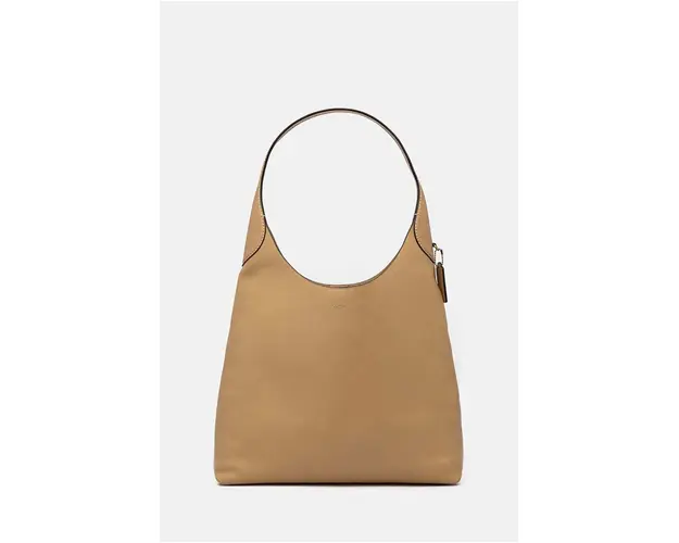 Coach poseta de piele culoarea bej, CU044