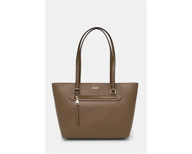 Dkny poseta de piele culoarea maro, R42A3E20