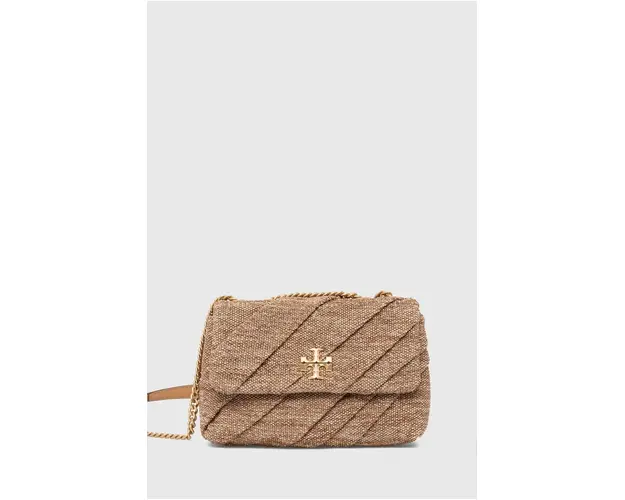 Tory Burch poseta Kira Draped Raffia Small culoarea bej, 154828.211