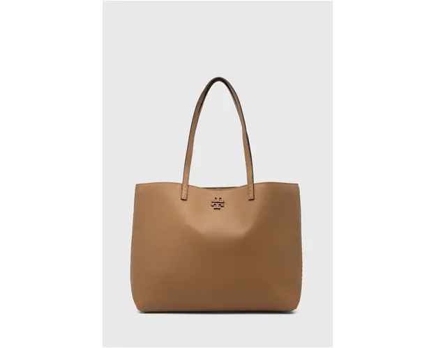 Tory Burch poseta de piele McGraw culoarea maro, 152221.227