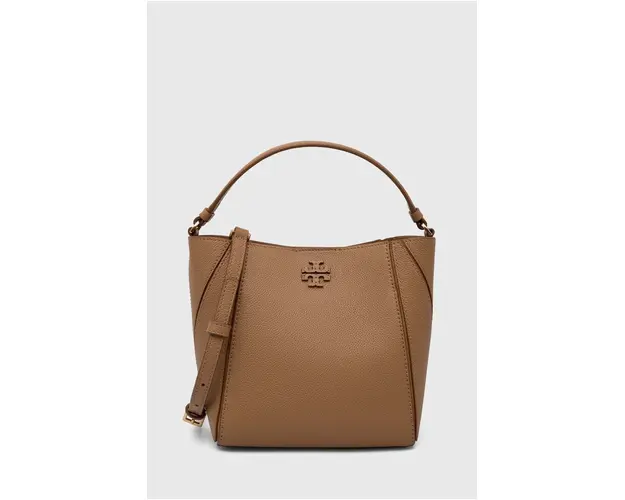 Tory Burch poseta de piele McGraw Small culoarea maro, 158500.227