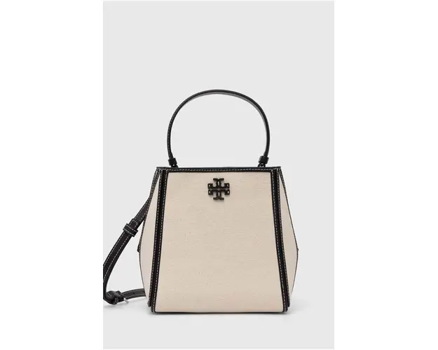 Tory Burch poseta McGraw Canvas Small culoarea bej, 158502.254