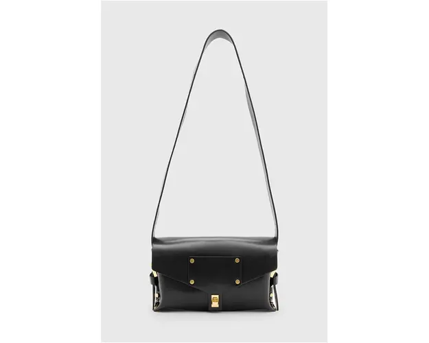 AllSaints poseta de piele MIRO SATCHEL culoarea negru, W004XA