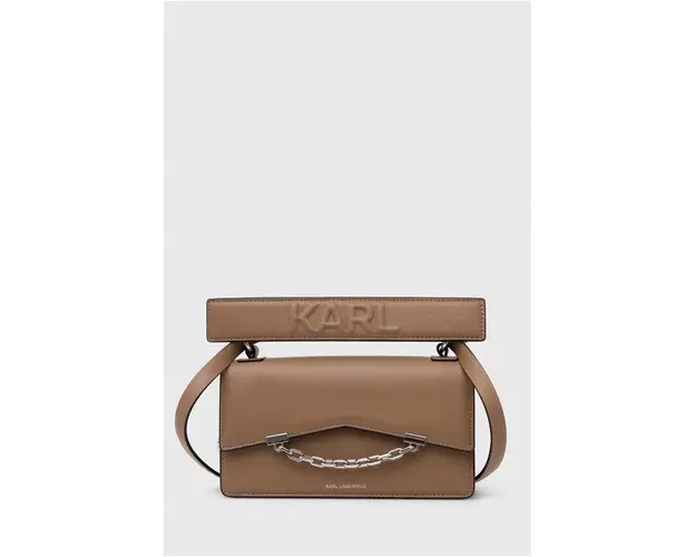 Karl Lagerfeld poseta de piele culoarea maro, 245W3028