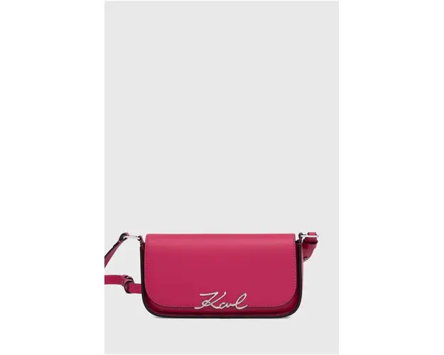 Karl Lagerfeld poseta de piele culoarea roz, 245W3043