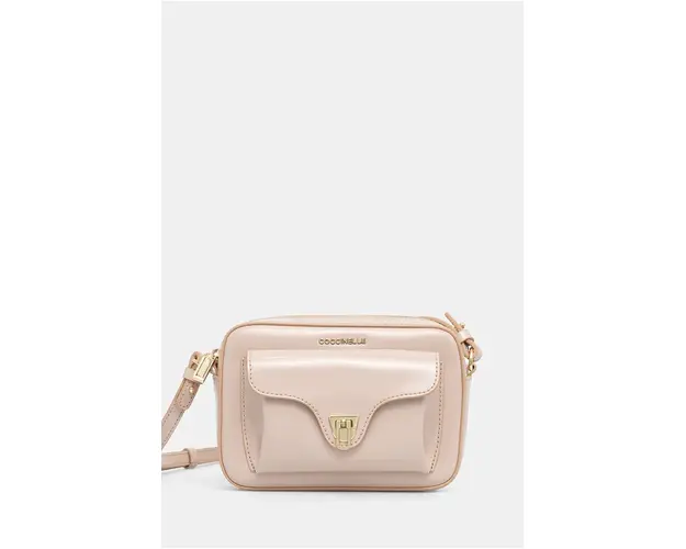 Coccinelle poseta de piele COCCINELLE BEAT SHINY CAL culoarea roz, E1 R88 55 04 01