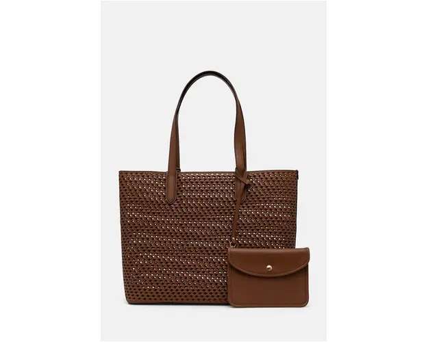 MICHAEL Michael Kors poseta de piele culoarea maro, 30T4GZAT4L