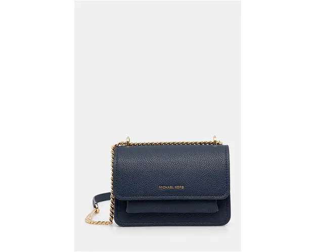 MICHAEL Michael Kors poseta de piele culoarea albastru marin, 32T4GC7C1T