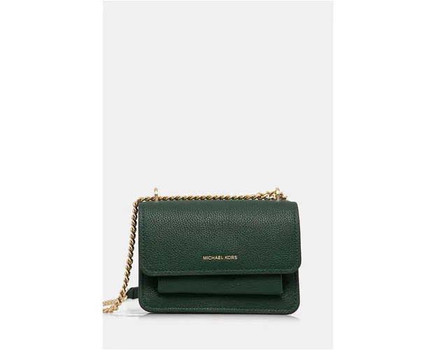 MICHAEL Michael Kors poseta de piele culoarea verde, 32T4GC7C1T
