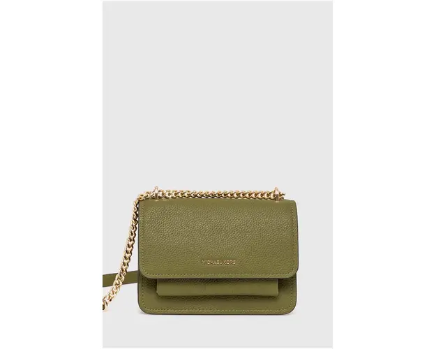 MICHAEL Michael Kors poseta de piele culoarea verde, 32T4GC7C1T