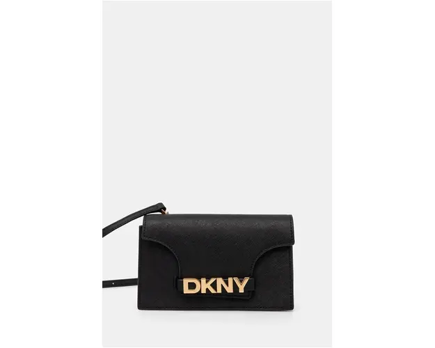Dkny poseta de piele culoarea negru, R435OG58