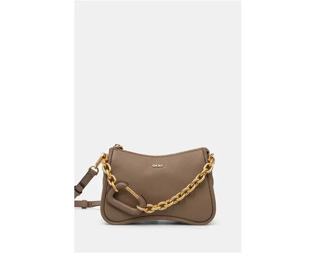 Dkny poseta de piele culoarea bej, R43EAG47