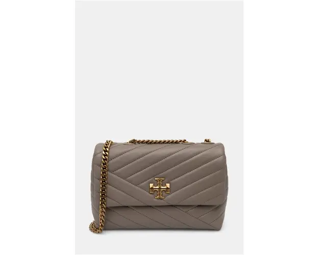 Tory Burch poseta de piele Kira Chevron culoarea maro, 90452