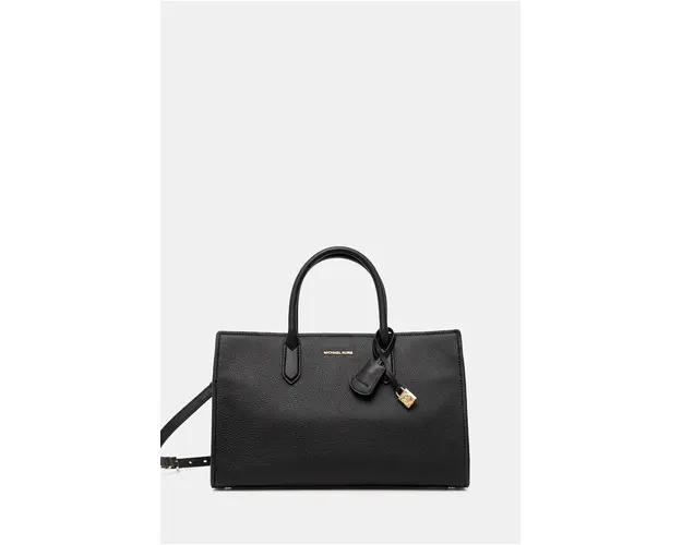 MICHAEL Michael Kors poseta de piele culoarea negru, 30F4GETS2L