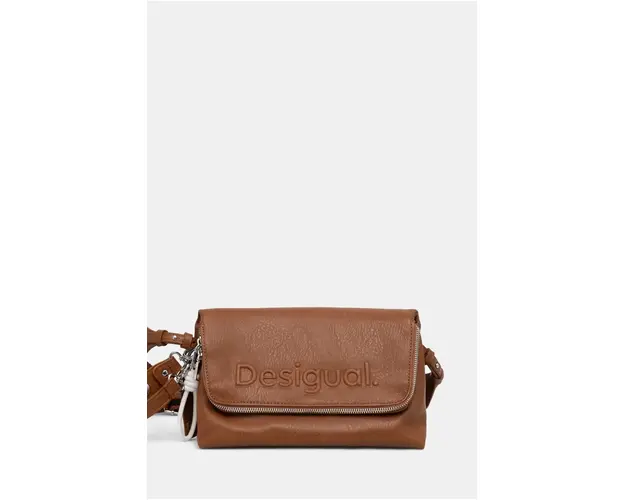 Desigual poseta HALF LOGO VENECIA 3.0 culoarea maro, 24WAXP42