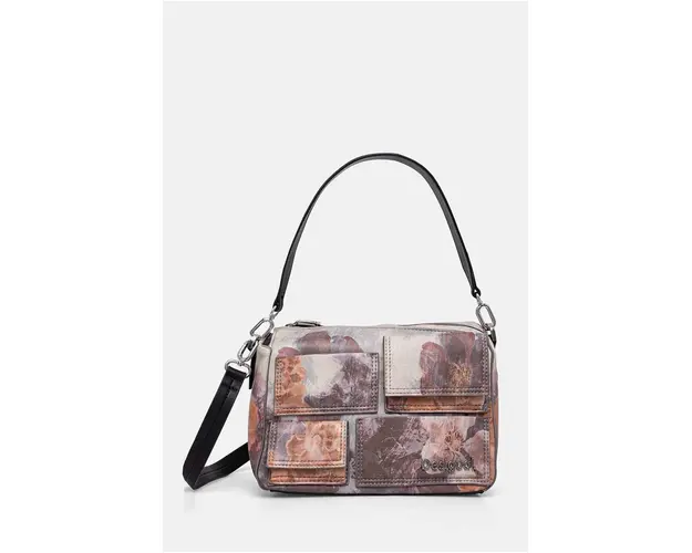 Desigual poseta POCKET BLOSSOM PHUKET culoarea bej, 24WAXPAH