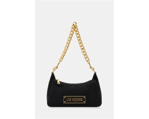 Love Moschino poseta de piele culoarea negru, JC4357PP0L