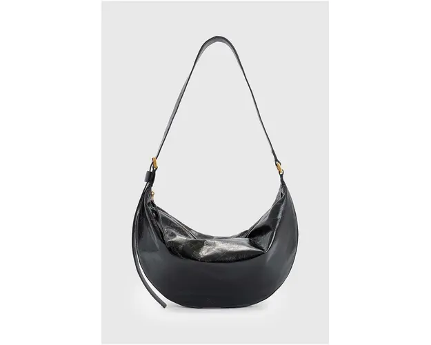 AllSaints poseta de piele HALF MOON culoarea negru, W020XZ