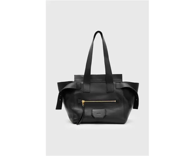 AllSaints poseta de piele PEREZ culoarea negru, W071XB