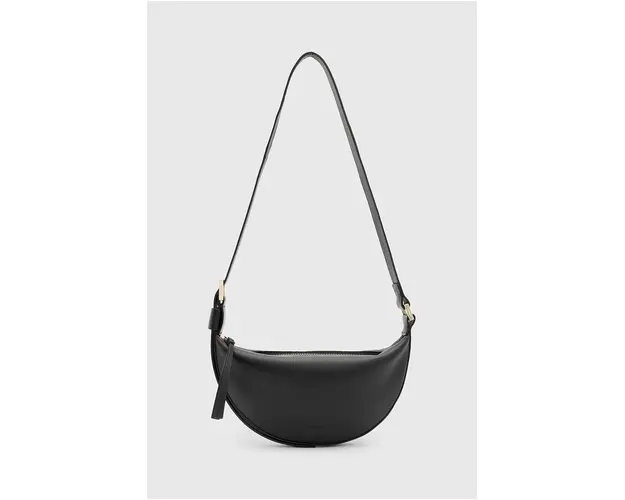 AllSaints poseta de piele HALF MOON culoarea negru, W301XB