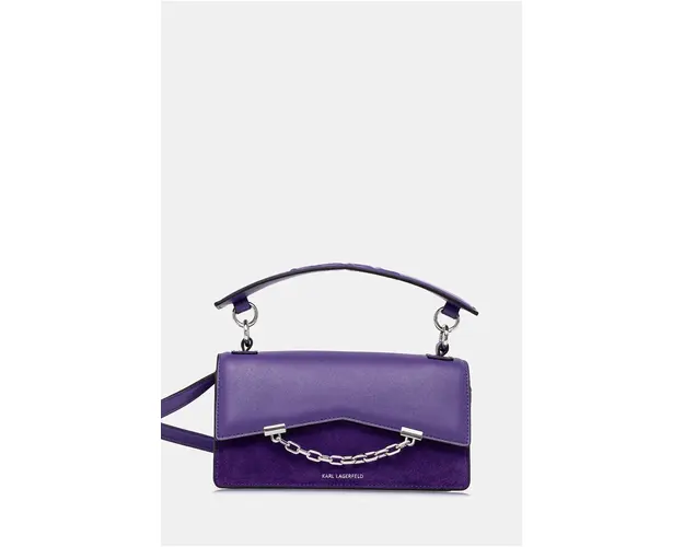Karl Lagerfeld poseta de piele culoarea violet, 246W3041