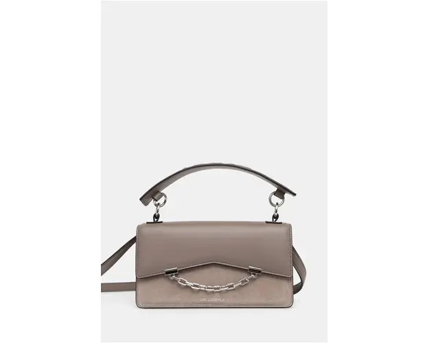 Karl Lagerfeld poseta de piele culoarea gri, 246W3041