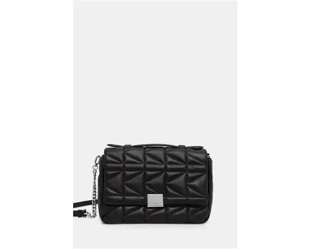 Karl Lagerfeld poseta de piele culoarea negru, 246W3086