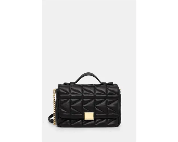 Karl Lagerfeld poseta de piele culoarea negru, 246W3086