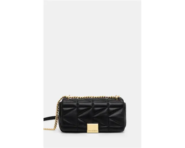 Karl Lagerfeld poseta de piele culoarea negru, 246W3089