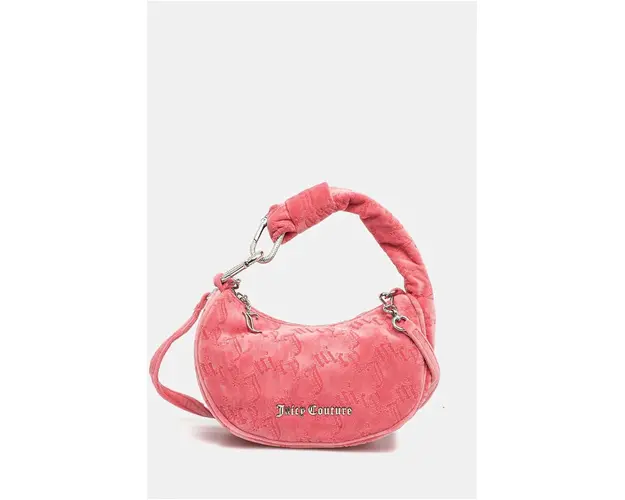 Juicy Couture geanta de mana din catifea Blossom culoarea roz, BIJL55311WYYJB3
