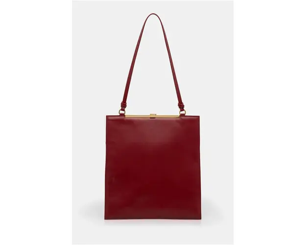 AERON poseta de piele culoarea rosu, BG164919