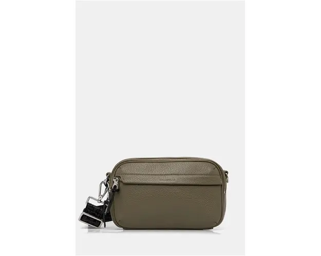 Coccinelle borseta de piele MAN SOFT culoarea verde, E1 MUK 85 02 01