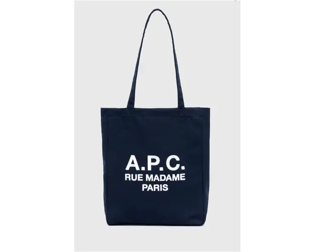 A.P.C. geanta tote lou rue madame culoarea albastru marin, PSAJS.M61937
