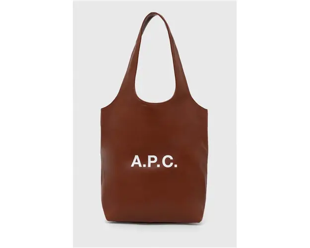 A.P.C. geanta tote ninon small culoarea maro, PUAAT.M61861