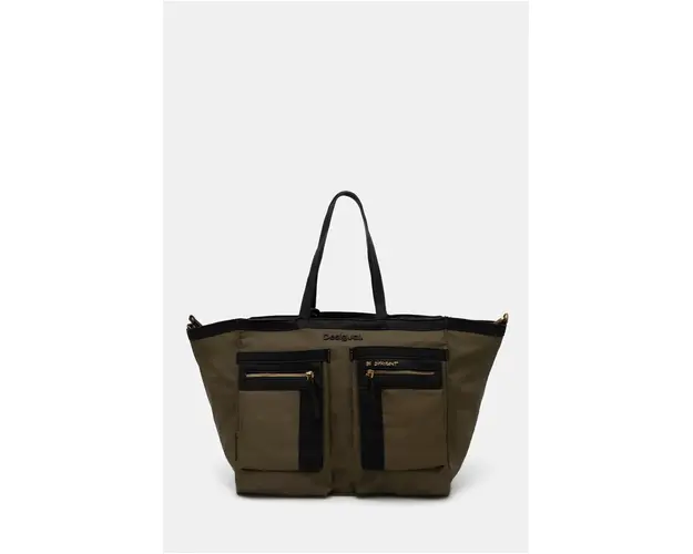 Desigual geanta HOPPER GUIMAR MAXI MUL culoarea verde, 24WAXY03