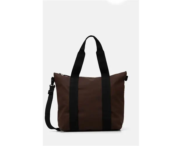 Rains geanta Tote Bag Mini W3 culoarea maro, 14160-23