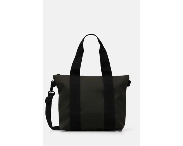 Rains geanta Tote Bag Micro W3 culoarea verde, 14180-03
