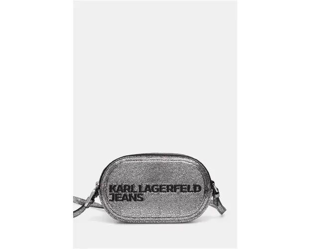 Karl Lagerfeld Jeans borseta culoarea argintiu, 246J3059