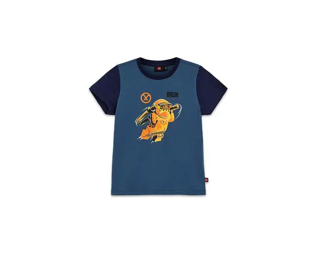 Lego tricou de bumbac pentru copii LWTANO 606 culoarea verde, cu imprimeu, 12011274