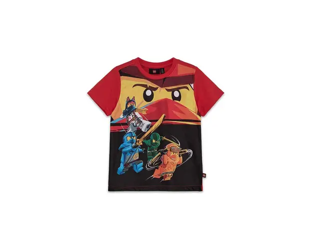 Lego tricou de bumbac pentru copii LWTANO 627 culoarea rosu, cu imprimeu, 12011279