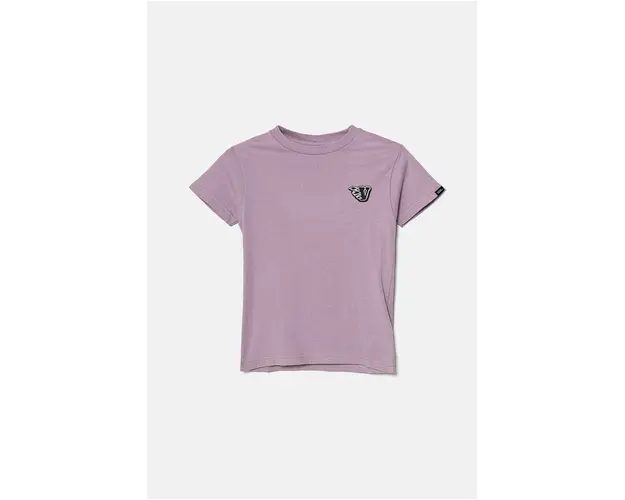 Vans tricou de bumbac pentru copii KD Essentials culoarea violet, cu imprimeu, VN000JP1D451