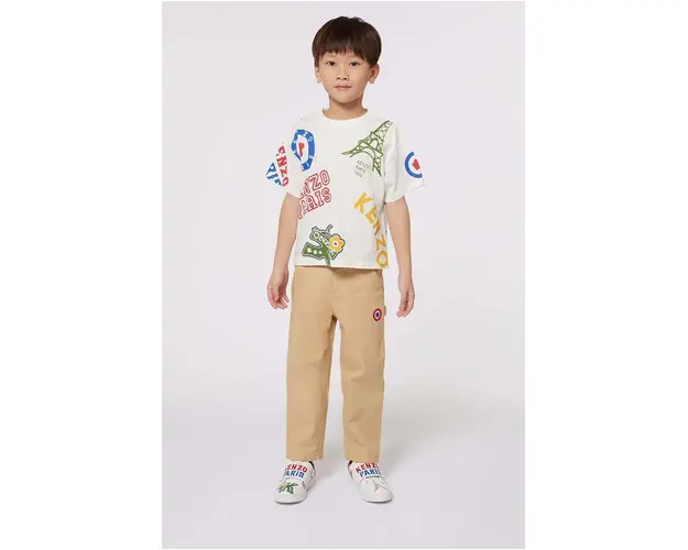 Kenzo Kids tricou de bumbac pentru copii culoarea alb, cu imprimeu, K60758