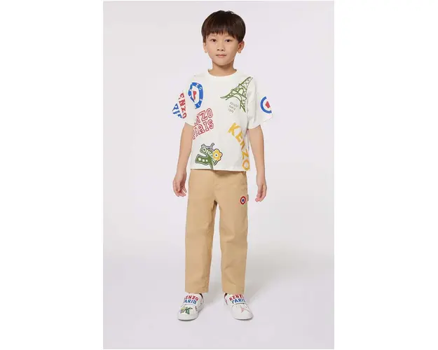 Kenzo Kids tricou de bumbac pentru copii culoarea alb, cu imprimeu, K60758