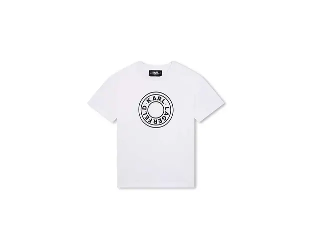 Karl Lagerfeld tricou de bumbac pentru copii culoarea alb, cu imprimeu, Z30235