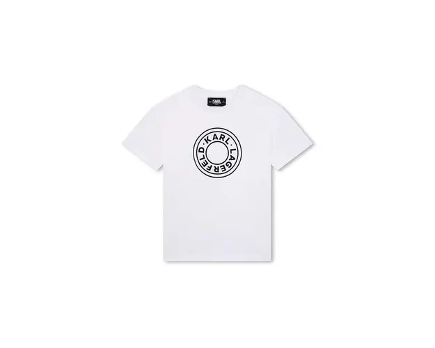 Karl Lagerfeld tricou de bumbac pentru copii culoarea alb, cu imprimeu, Z30235